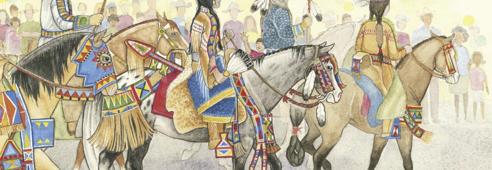 Decorated Horses of the Crow Nation